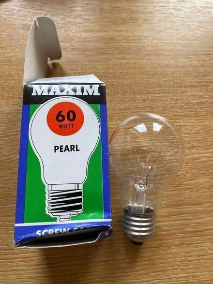Photo of free 60W Pearl Screwcap E27 Bulb (Ness CH64) #1