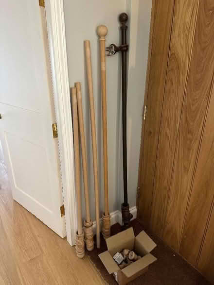 Photo of free Selection of curtain poles (wood) (Ubbeston IP19) #1