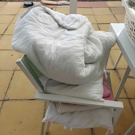 Photo of free Plates duvet towels amd pillows (SW18) #1