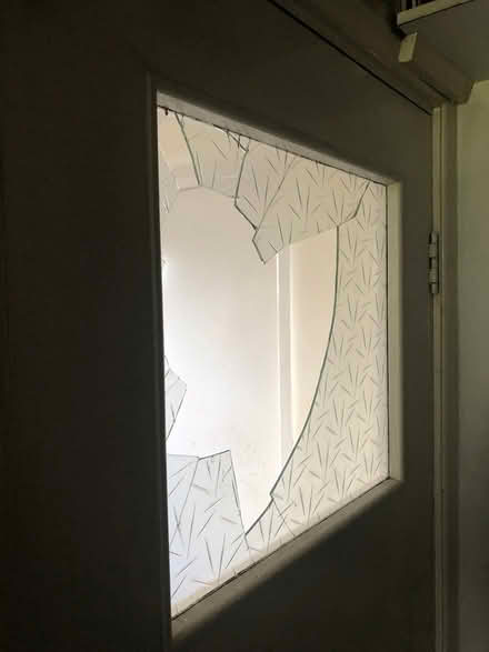 Photo of Frosted glass 4 broken window pane (Beckenham) #1