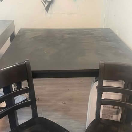 Photo of free Tall black table & 2 chairs (Roosevelt Seattle 98115) #2