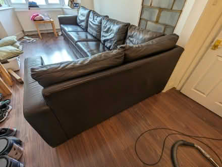 Photo of free Leather sofa (Norbiton KT3) #3