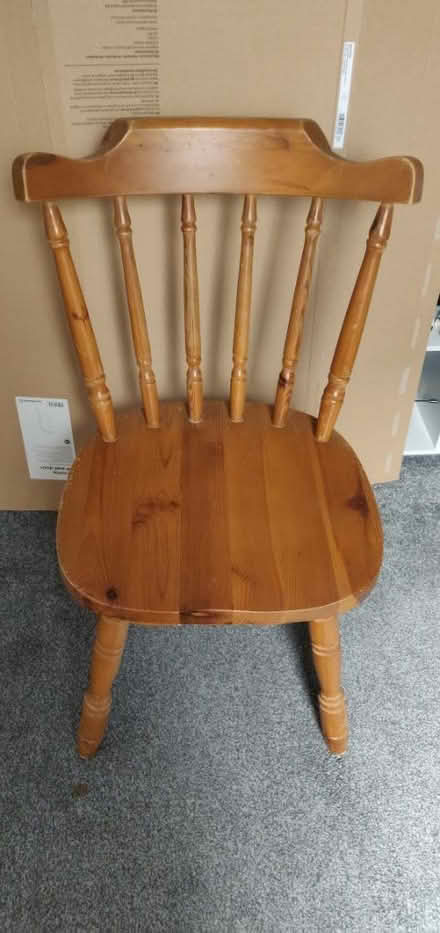Photo of free 3 x pine dining chairs (Pudsey, LS28) #1