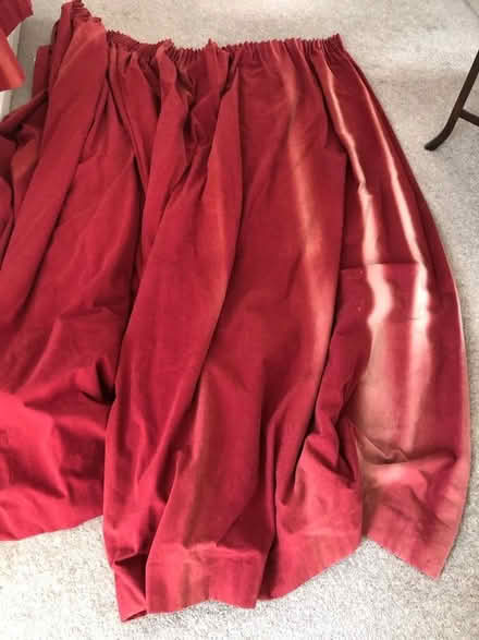Photo of free 2 pairs red large lined curtains (L17 Aigburth) #2