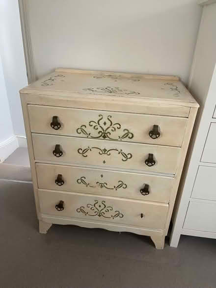 Photo of free Drawers, cream & matt gold detail (Chiswick W4) #1