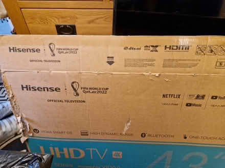 Photo of free Hisense 43" Flat screen TV for SPARES or REPAIR CV7 (Arley CV7) #2
