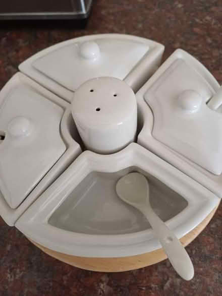 Photo of free Swizzle plate for cunteys or dips one ceramic spoon missing (Marldon TQ3) #2