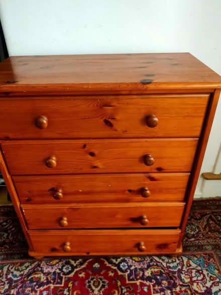 Photo of free Wooden chest of drawers for repair (Spitalfields E1) #1