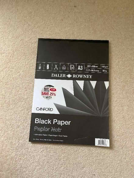 Photo of free Black cartridge paper , size A3 (East Pit CB1) #1