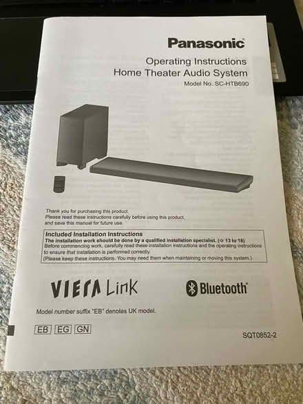 Photo of free Panasonic home theatre audio system (Slough SL3) #3