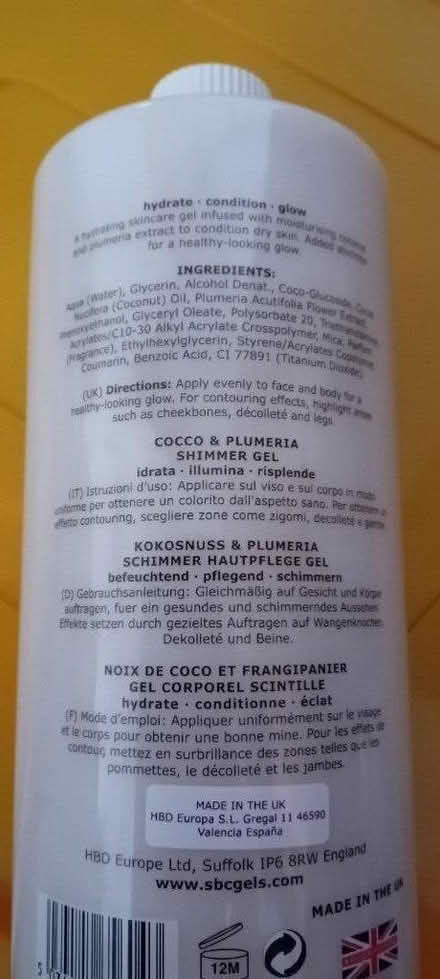 Photo of free SBC Body moisturiser (Parbold WN8) #2