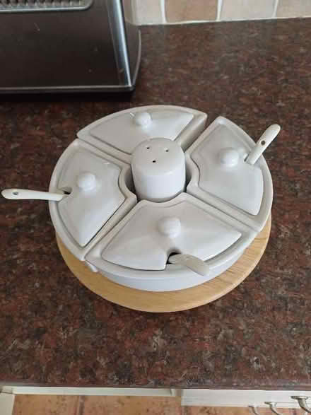 Photo of free Swizzle plate for cunteys or dips one ceramic spoon missing (Marldon TQ3) #1