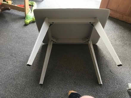 Photo of free Small wooden table in grey (LE67 Markfield) #2