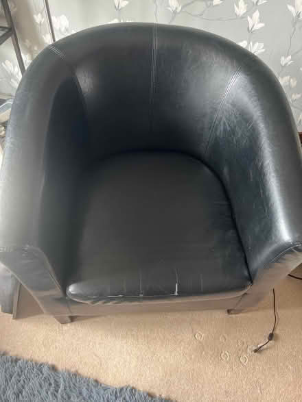 Photo of free Black tub chair (Weston, crewe) #1