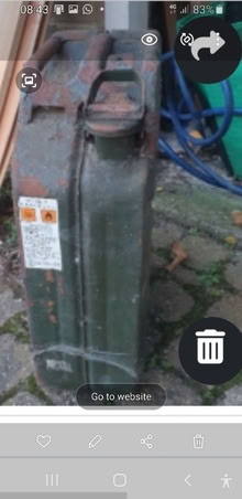 Photo of free Metal large jerry can third to half full lfor lawnmowet (Cooden TN39) #1