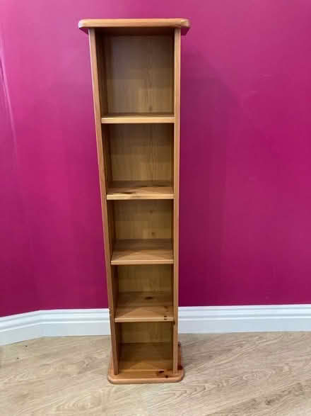 Photo of free Talk thin pine shelving unit eg DVD (Fareham PO16) #1