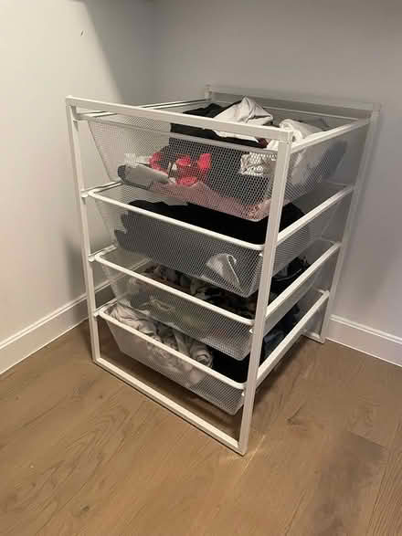Photo of free 4 drawer wire storage unit (Murray Hill) #2