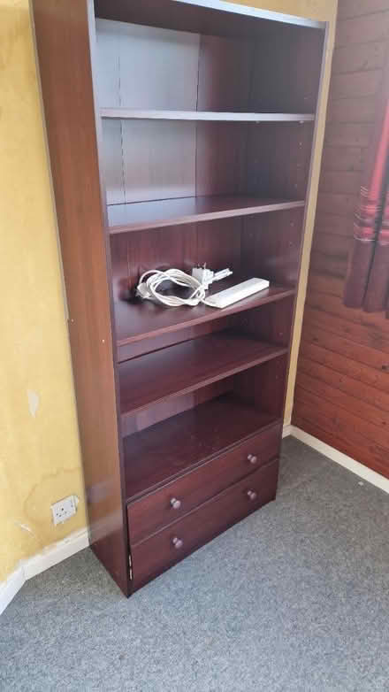 Photo of free tall wooden book shelf (Behind TGIF Granley Gdns) #1