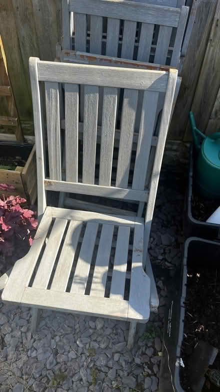 Photo of free 6 seater garden table x5 chairs (Shrewsbury) #2