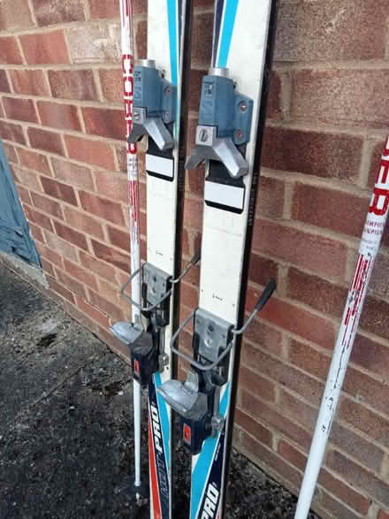 Photo of free Vintage skis + poles for display or to make a sledge (Woodley RG5) #2