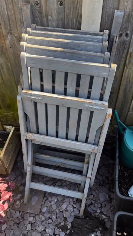 Photo of free 6 seater garden table x5 chairs (Shrewsbury) #3