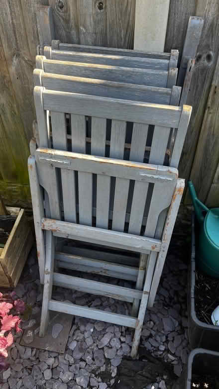 Photo of free 6 seater garden table x5 chairs (Shrewsbury) #3
