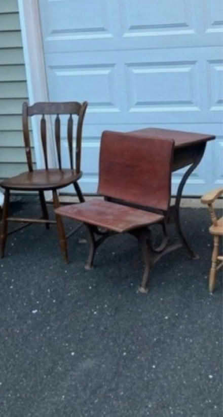 Photo of free Chairs, old fashioned desk (Solebury PA) #1