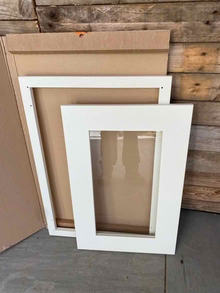 Photo of free Off white glass kitchen doors x2 (Abingdon) #2