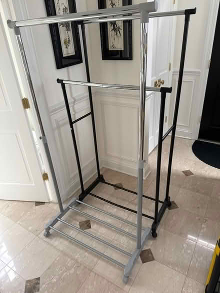 Photo of free Clothes hanging racks (23 Shields Rd, Darien, 06820) #1