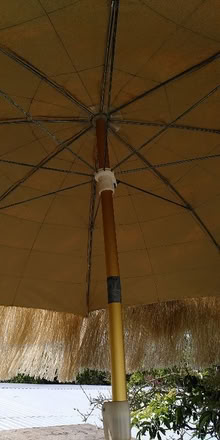 Photo of free Garden parasol, straw hawaiian tiki style (Ashingdon SS5)