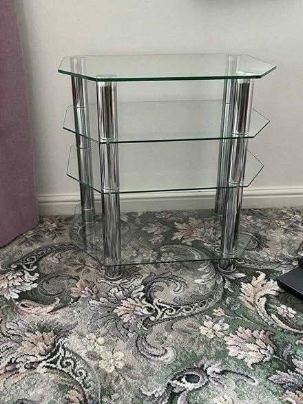 Photo of free Glass tv stand (Musbury) #2