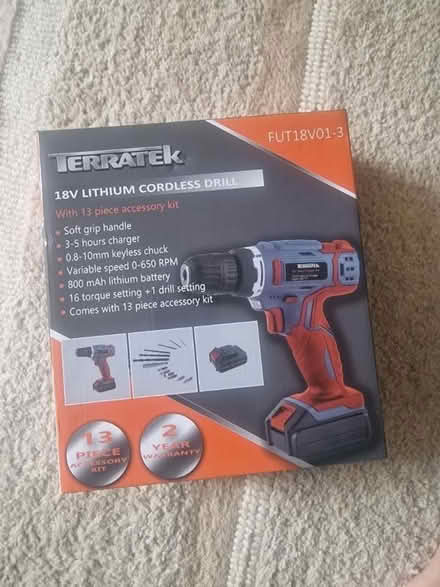 Photo of free Terratek Cordless drill-Non working (E1 Tower Hamlets) #1