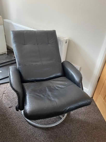 Photo of free Reclining leather swivel chair (Newbold S41) #3