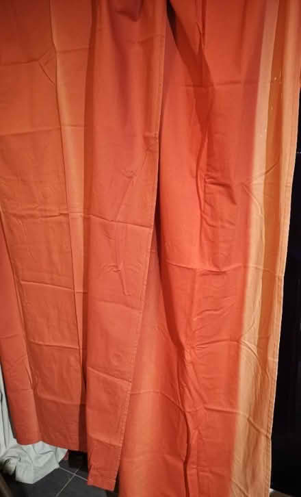 Photo of free Orange faded curtains (Old Woking GU22) #2