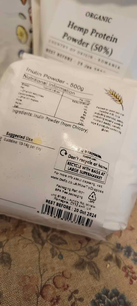 Photo of free Protein powder, Inulin, Oat fibre (New Costessey, NR5) #4