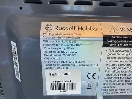 Photo of free Microwave 750w (MK41- Brickhill) #2