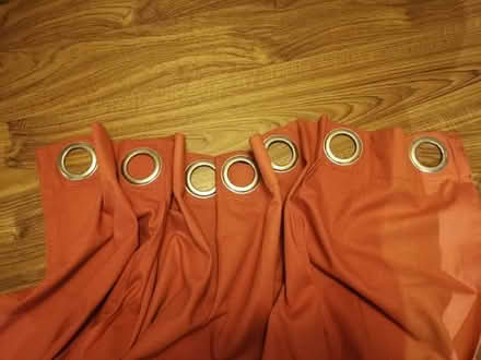 Photo of free Orange faded curtains (Old Woking GU22) #3