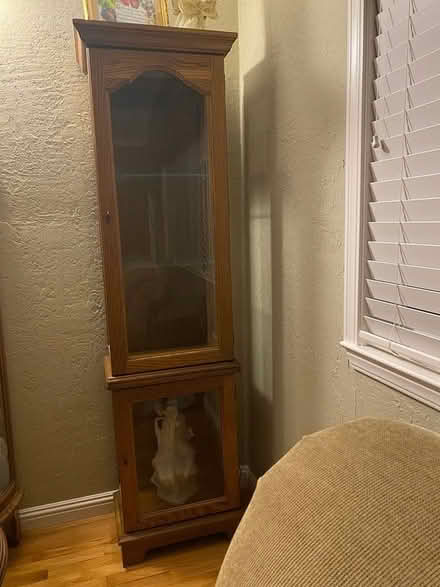 Photo of free Oak Display Cabinet (Concord) #1