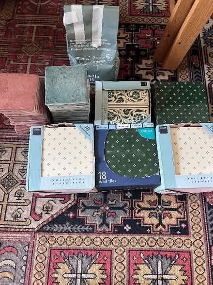 Photo of free Wall Tiles And Green Grout (Great Dunham PE32) #1