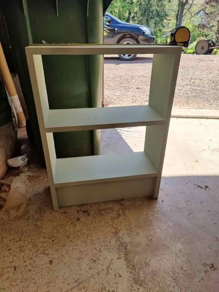Photo of free Wooden shelving unit sage colour (WR13 Cradley) #1