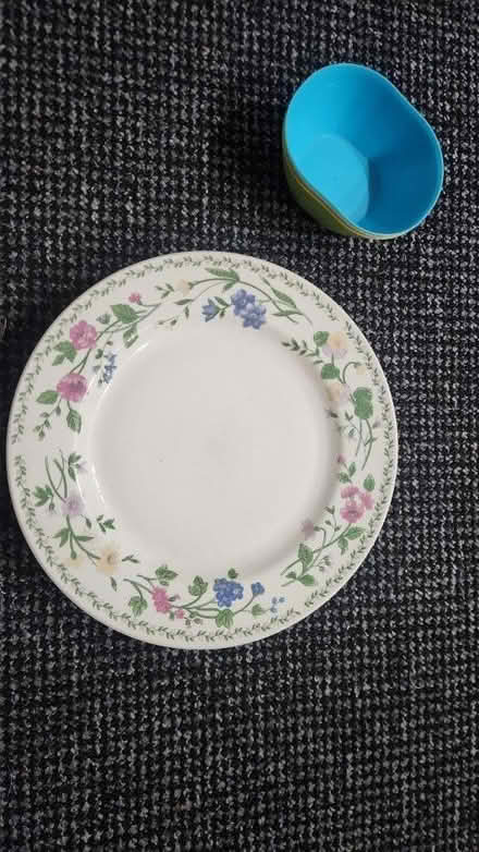 Photo of free 4 dinner plates, 3 plastic bowls (BB1) #1