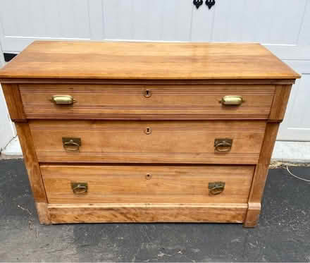 Photo of free Old Wood Dresser (Pittstown NJ) #1