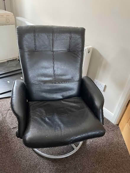 Photo of free Reclining leather swivel chair (Newbold S41) #2