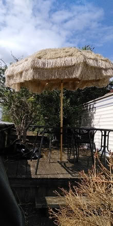 Photo of free Garden parasol, straw hawaiian tiki style (Ashingdon SS5)