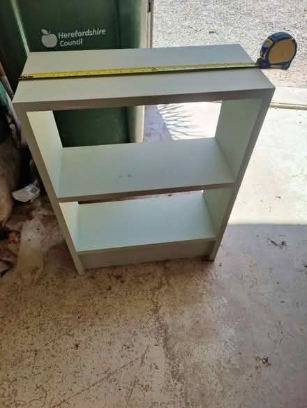 Photo of free Wooden shelving unit sage colour (WR13 Cradley) #2