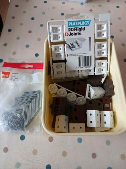 Photo of free Plastic & metal corner joints/brackets (Eccleshall ST21) #1