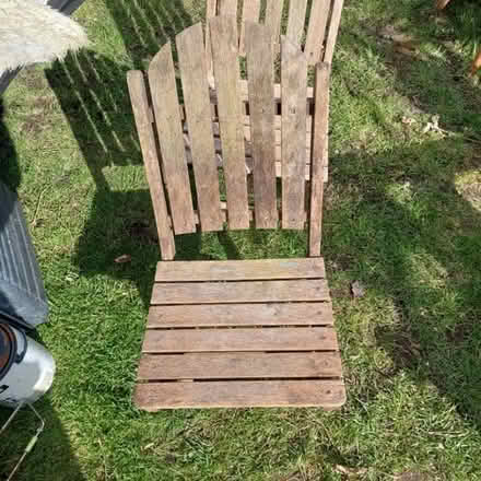 Photo of free 2 folding wooden chairs (Hertford Heath SG13) #1