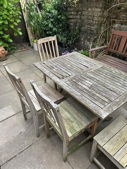 Photo of free Solid wood garden table & 5 chairs (W14) #4