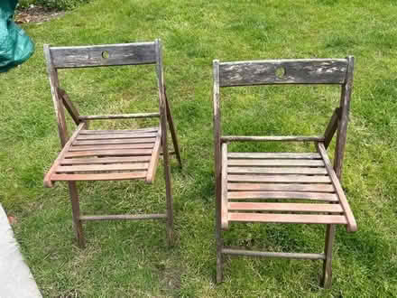 Photo of free Folding wooden chairs (BN1 (off Dyke Road)) #1
