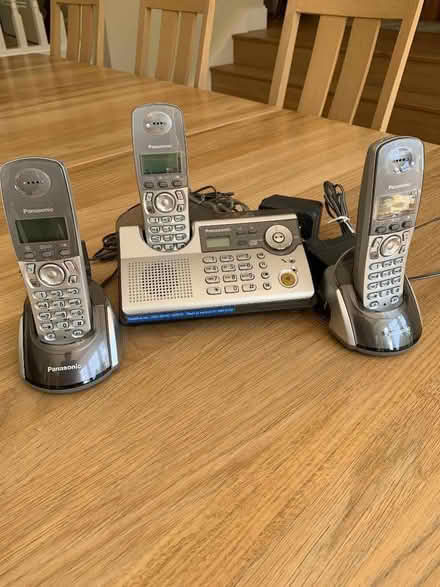 Photo of free Panasonic cordless phone with three handsets (Ashtead KT21) #1